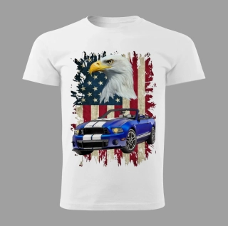 Pánské tričko Ford Mustang Shelby GT500 bílé vel. S