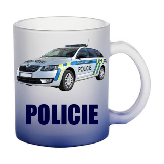 Skleněný hrnek POLICIE policejní auto II