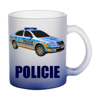 Skleněný hrnek POLICIE policejní auto III