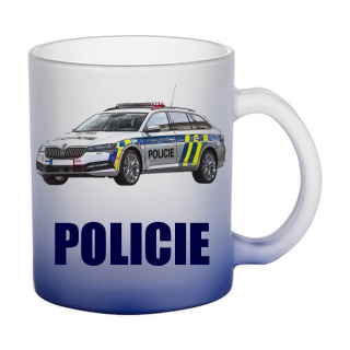 Skleněný hrnek POLICIE policejní auto V