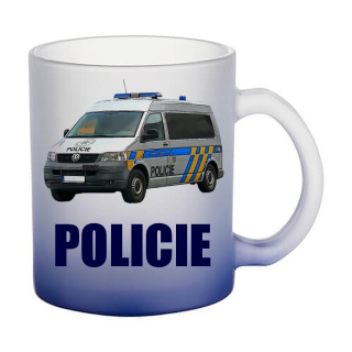 Skleněný hrnek POLICIE policejní auto VI