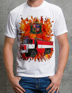 Dětské tričko hasičské auto České výroby 815 6x6 II vel. 122