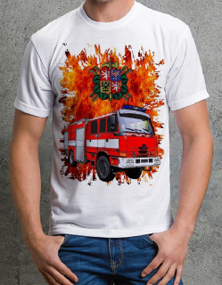 Dětské tričko hasičské auto České výroby 815 vel. 116