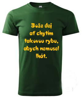 Moon River BOŽE DEJ Dětské tričko pro rybáře lahvově zelené velikost 158