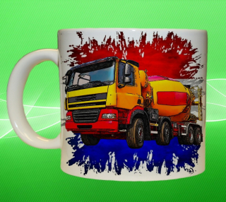 Moon River DAF CF vlajka míchačka hrnek s náklaďákem obsah 150 ml