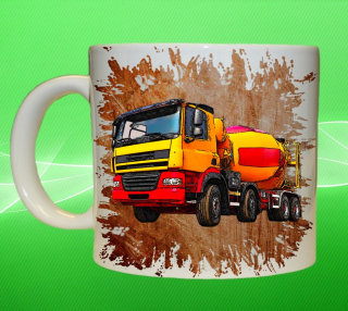 Moon River DAF CF oranžový míchačka hrnek s náklaďákem obsah 330 ml