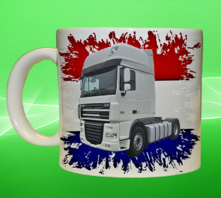 Moon River DAF XF vlajka míchačka hrnek s náklaďákem obsah 330 ml