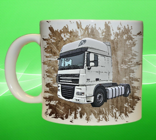 Moon River DAF XF hnědý míchačka hrnek s náklaďákem obsah 150 ml