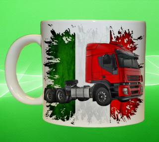 Moon River IVECO Stralis RED vlajka hrnek s náklaďákem obsah 330 ml