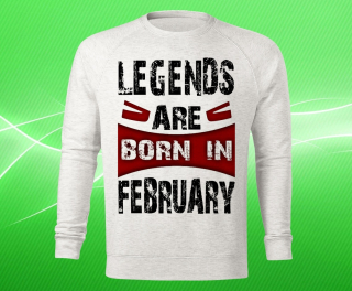 mikina legendy se rodí v únoru pánská M