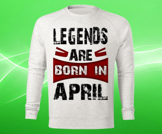 mikina legendy se rodí v dubnu pánská M