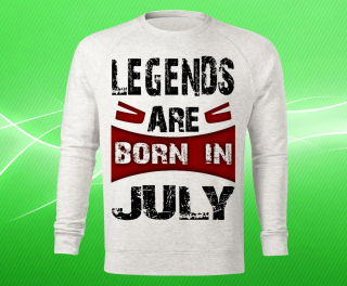 mikina legendy se rodí v červenci dámská S
