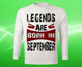 mikina legendy se rodí v září pánská M