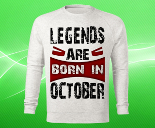 mikina legendy se rodí v řijnu pánská S
