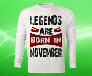 mikina legendy se rodí v listopadu dámská M