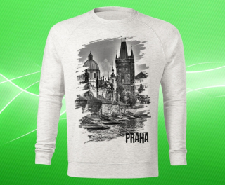 mikina s městem PRAHA pánská XL