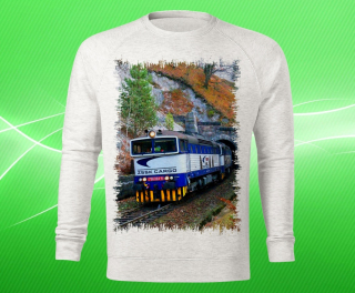 mikina s lokomotivou 756 004-8 pánská 3XL