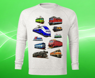 mikina s lokomotivou MIX pánská 3XL