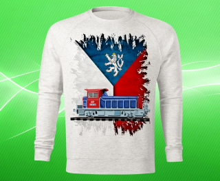 mikina s lokomotivou V pánská M