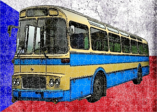 puzzle s autobusem KAROSA ŠL 11 120 dílků