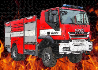 puzzle hasiči IVECO TRAKKER 4x4 384 dílků