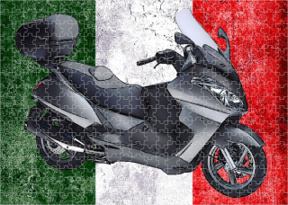 puzzle s motorkou Aprilia Atlantic 500 300 dílků