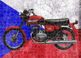 puzzle s motorkou ČZ 175 120 dílků