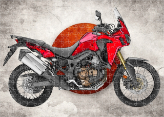 puzzle s motorkou HONDA Africa Twin 120 dílků