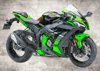 puzzle s motorkou Kawasaki Ninja Zx10r 540 dílků