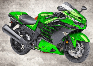 puzzle s motorkou Kawasaki Ninja Zx14r 120 dílků