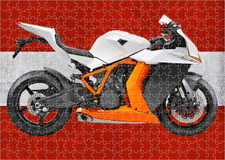 puzzle s motorkou KTM 1190 RC8R3 120 dílků