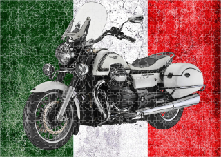 puzzle s motorkou MOTO GUZZI California 120 dílků