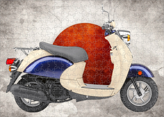 puzzle s motorkou YAMAHA Vino 50 120 dílků