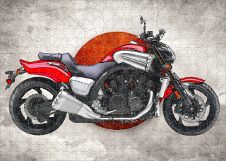 puzzle s motorkou YAMAHA VMX17 120 dílků