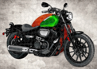 puzzle s motorkou YAMAHA Star-Bolt 120 dílků