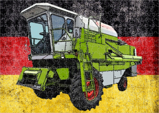 puzzle s traktorem CLAAS Dominator 76 120 dílků