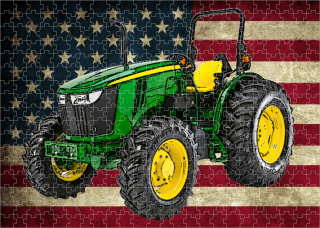 puzzle s traktorem John Deere 5075M 120 dílků