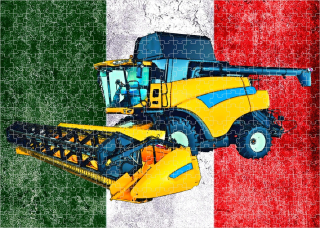 puzzle s traktorem New Holland cr9090 120 dílků