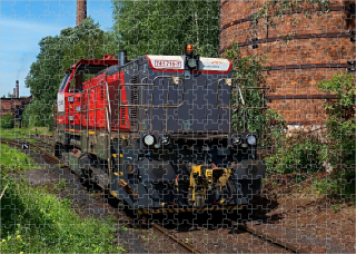 puzzle s lokomotivou 741 715-7 120 dílků