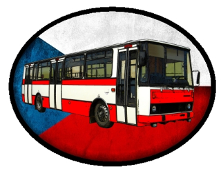 nášivka s autobusem KAROSA B732 Obdélník nažehlovací