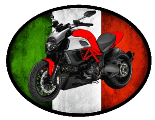 nášivka Ducati II Ovál nažehlovací