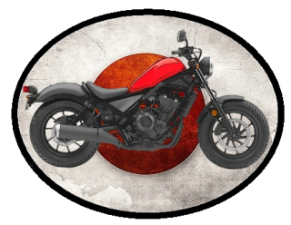 nášivka HONDA REBEL 500 Obdélník nažehlovací