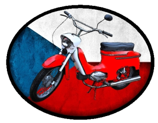 nášivka s Českou motorkou 02 Ovál