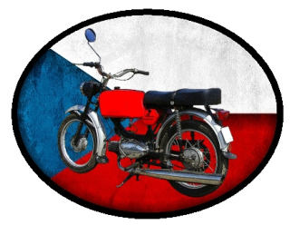 nášivka s Českou motorkou 03 Ovál