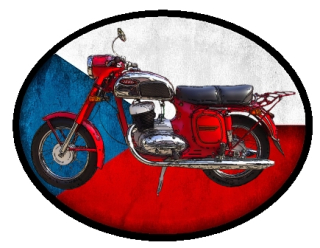 nášivka s Českou motorkou 04 Ovál
