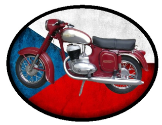 nášivka s Českou motorkou 08 Obdélník nažehlovací
