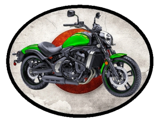 nášivka KAWASAKI VULCAN Ovál