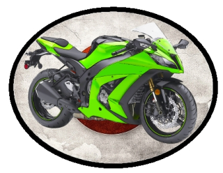 nášivka Kawasaki Ninja ZX 10r II Ovál