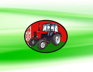 nášivka s traktorem Belarus Obdélník