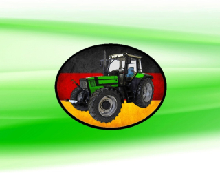 nášivka s traktorem Deutz Fahr Obdélník